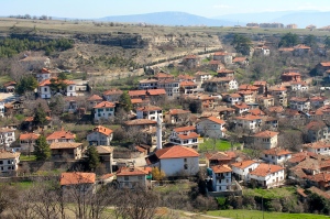 View of Old Safranbolu from New Safranbolu.